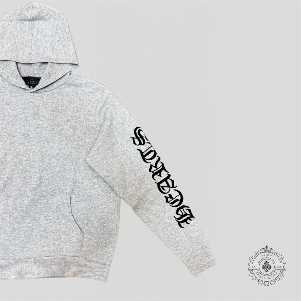 Chrome Hearts Life Sentence Cashmere Hoodie in Grey