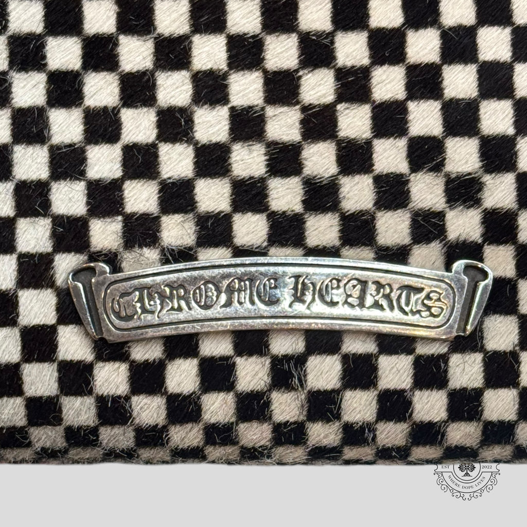 Chrome Hearts Checkered Zip Up Wallet