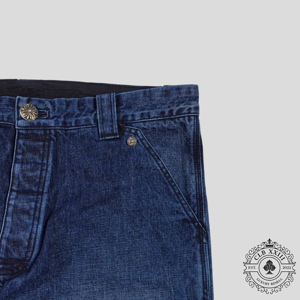 Chrome Hearts Double Turbo Diesel Carpenter Pants in Dark Wash