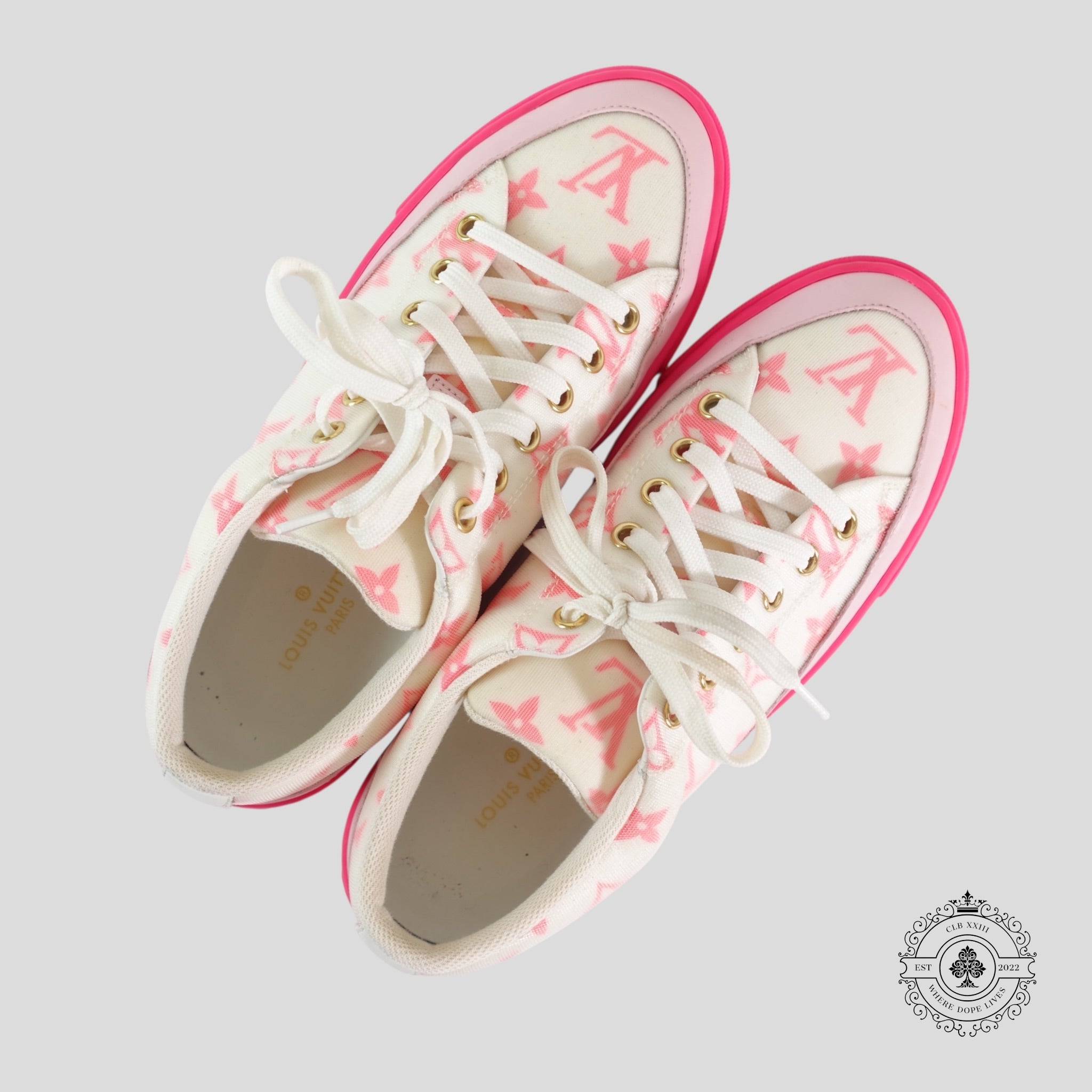 Louis Vuitton Stellar Low-Top Sneaker in Pink / White