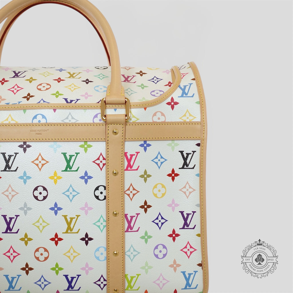 Louis Vuitton x Takashi Murakami Dog Bag in White