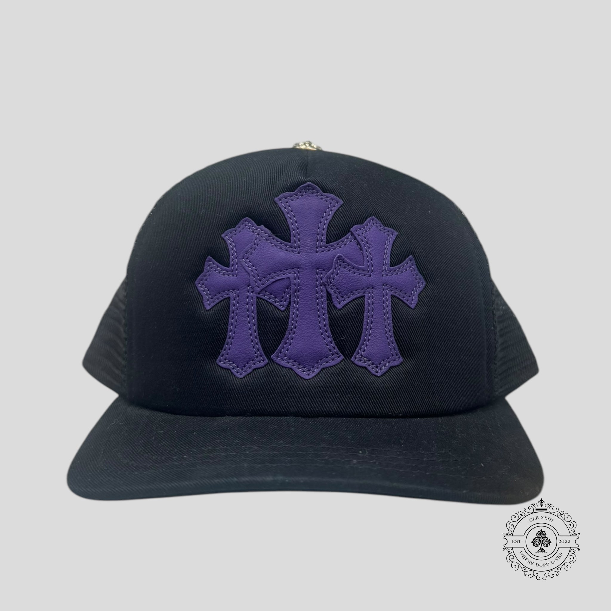 Chrome Hearts St. Barth Exclusive Hat in Black / Purple