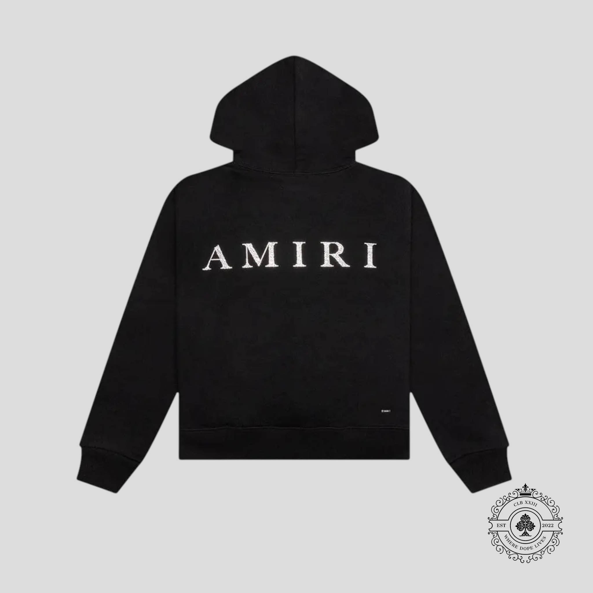 Amiri Crystal Embellished Ma Hoodie in Black