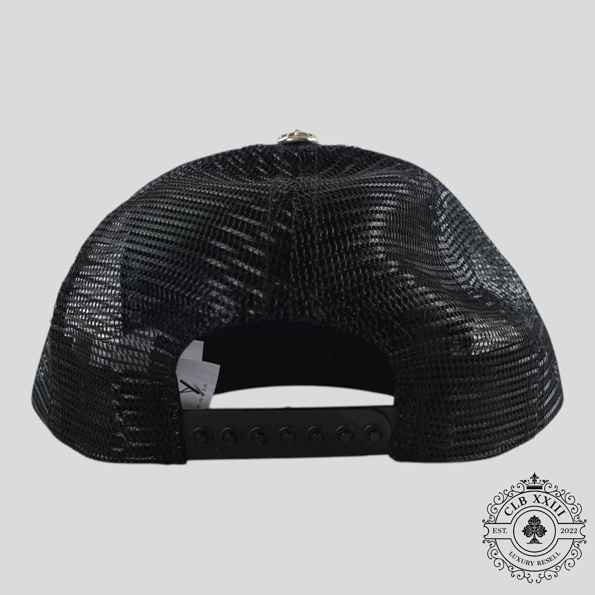 Chrome Hearts Hollywood CH Patch Trucker Hat in Black
