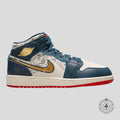 Air Jordan 1 Mid SE Take Flight Gold Swoosh GS