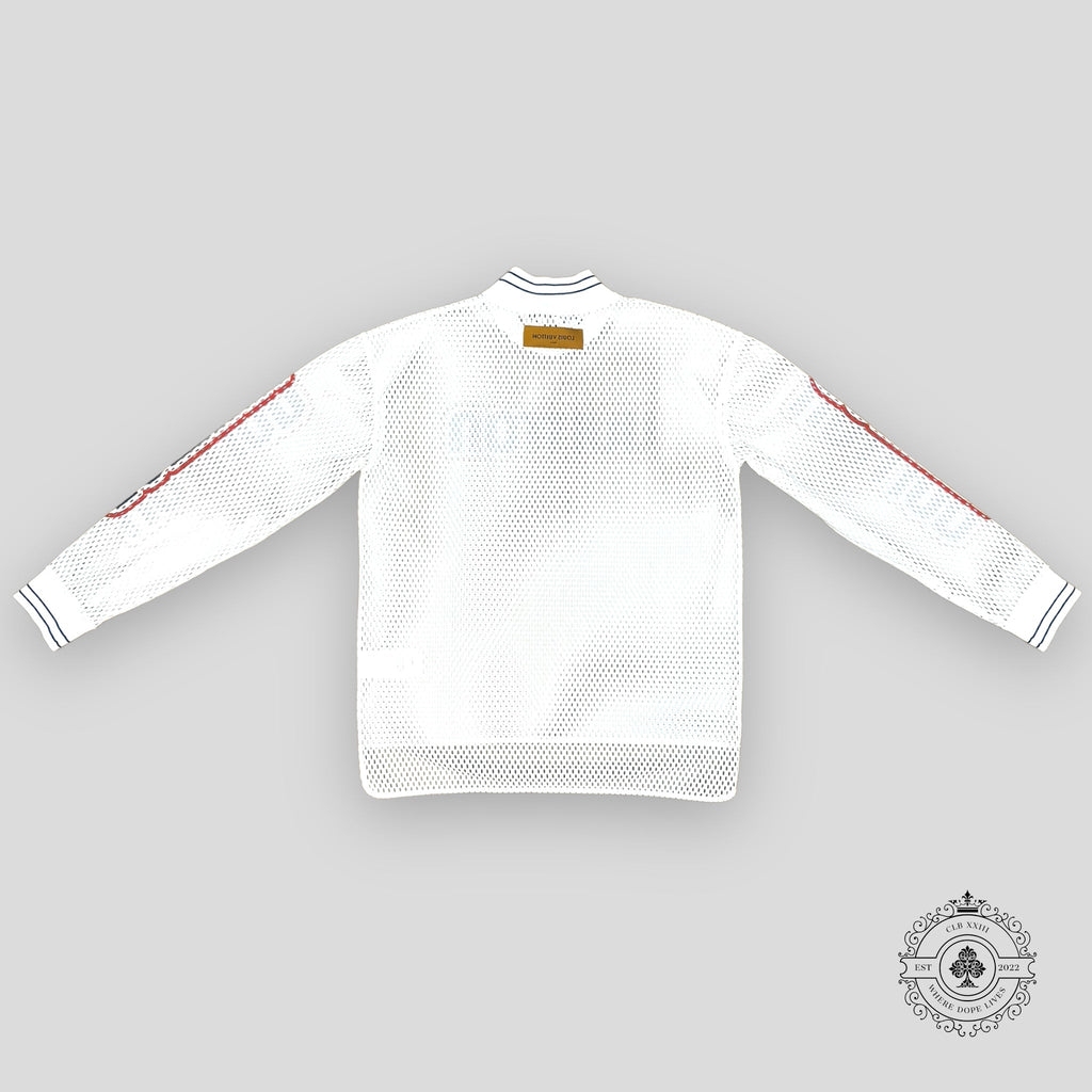 Louis Vuitton Graphic Mesh Long-Sleeved T-Shirt in White