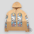 Who Decides War Chalice Embroidered Hooded Sweatshirt in Cream