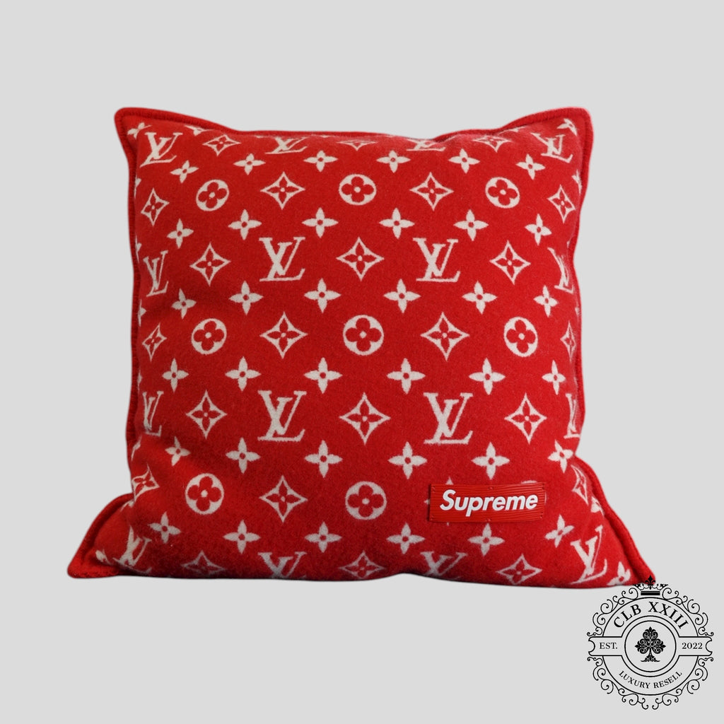 Louis Vuitton X Supreme Cashmere Pillow