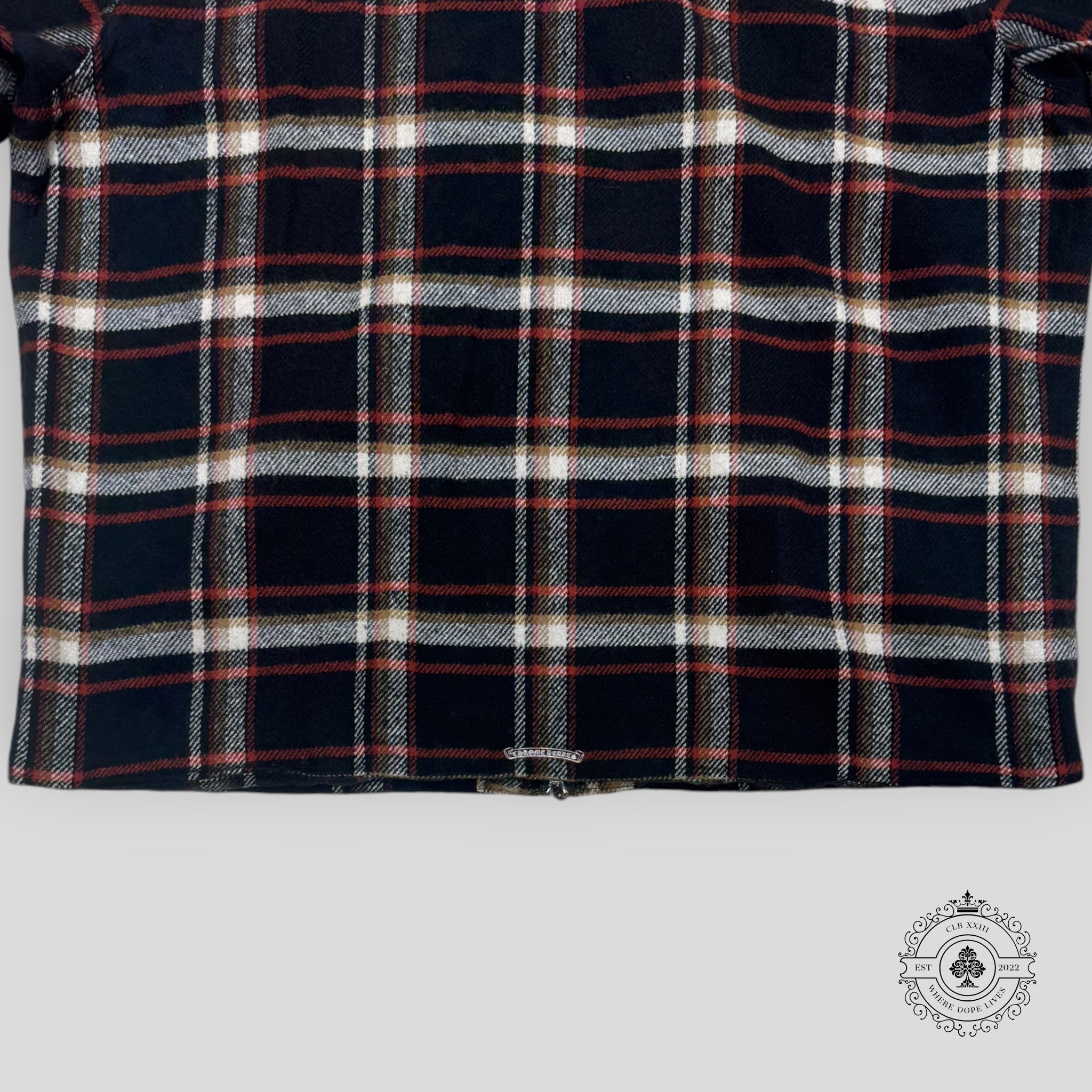 Chrome Hearts Shearling Collar Zip-Up Jacket