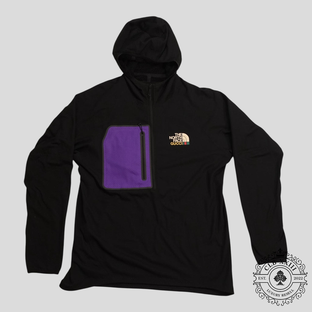 Gucci x the North Face Fleece Pullover Jacket in Black/Purple