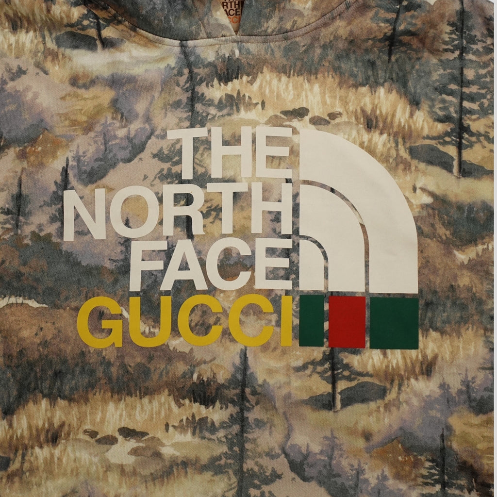 Gucci x the North Face Forest Print Pullover Hoodie in Multicolor