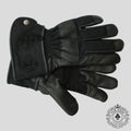 Chrome Hearts Plus Patch Leather Moto Gloves in Black