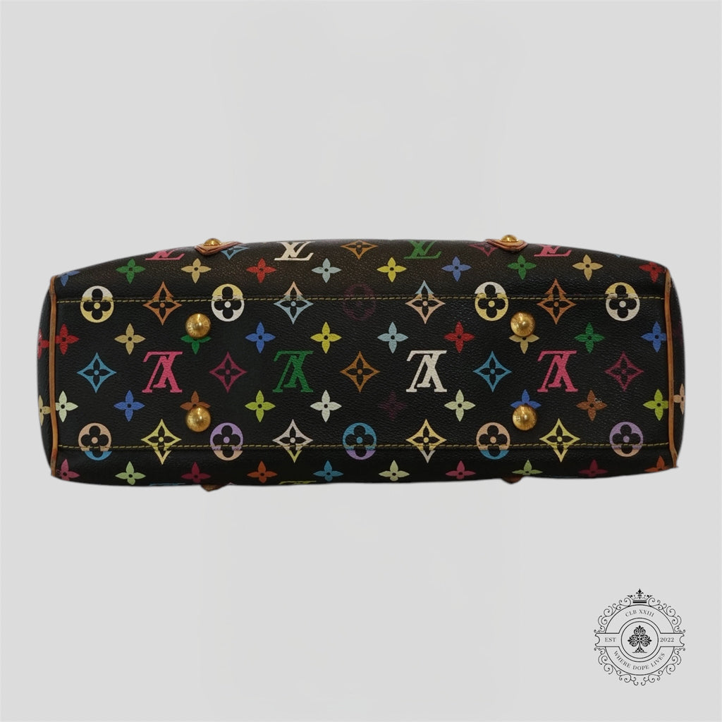 Louis Vuitton x Takashi Murakami Aurelia MM Monogram Purse in Black
