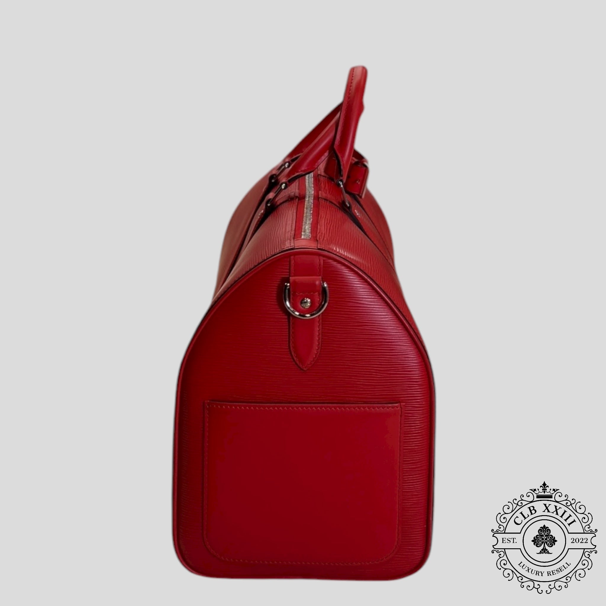 Louis Vuitton x Supreme Keepall Bandouliere Epi 45 in Red