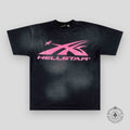 Hellstar Sport Logo Gel T-Shirt in Black / Pink
