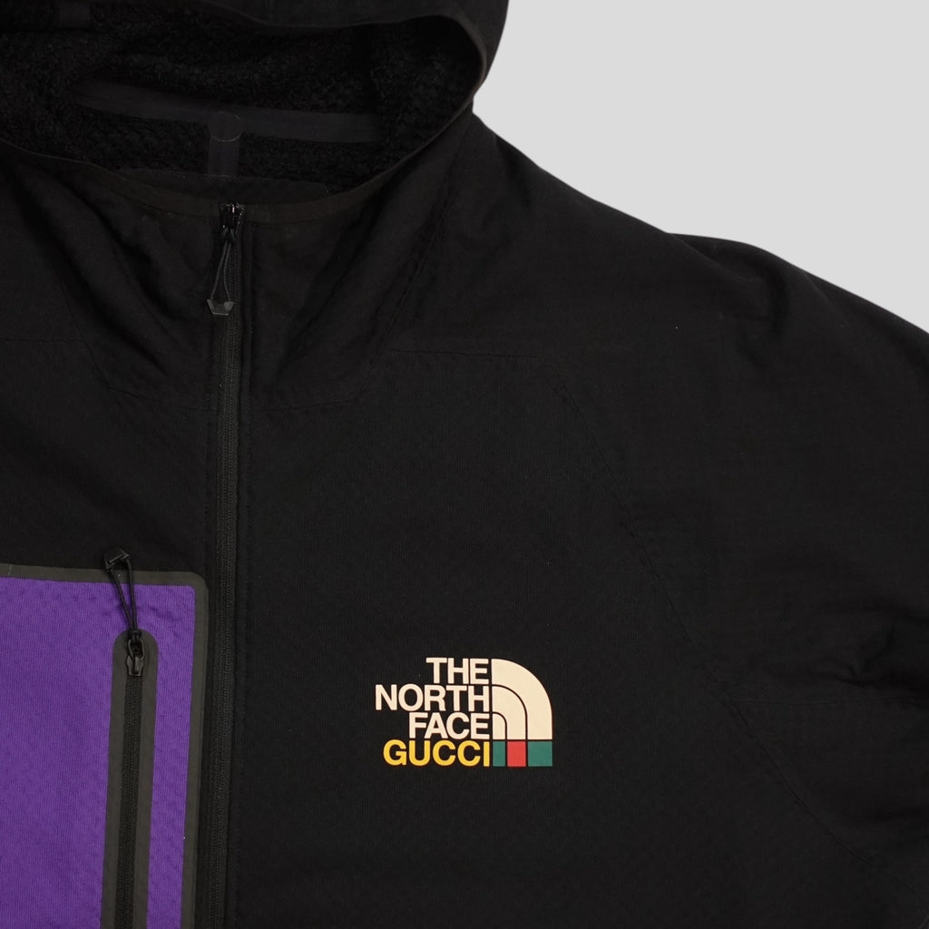Gucci x the North Face Fleece Pullover Jacket in Black/Purple