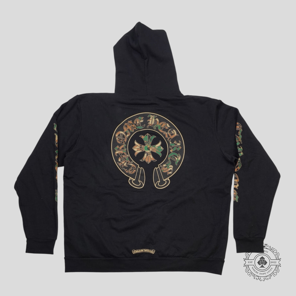 Chrome Hearts Triple Cross Hoodie in Black/Camo