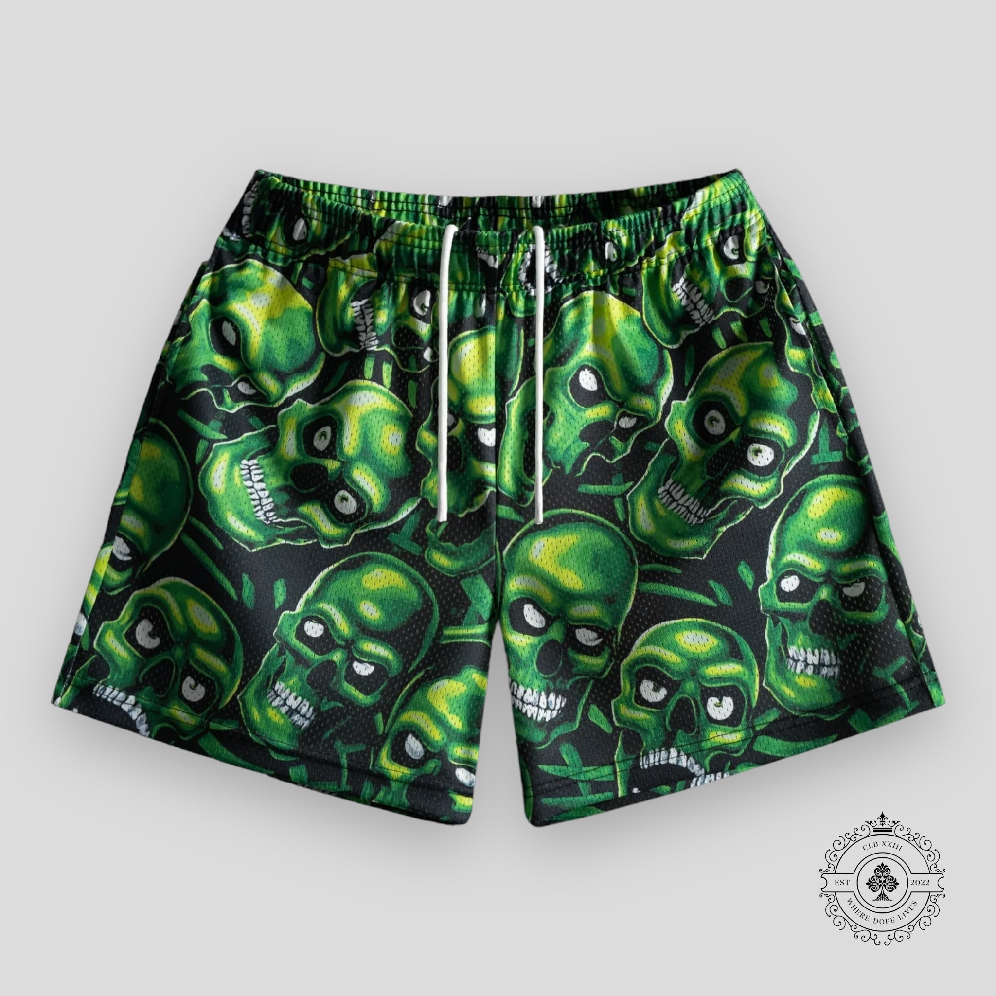 Bravest Studios Skully Shorts in Green