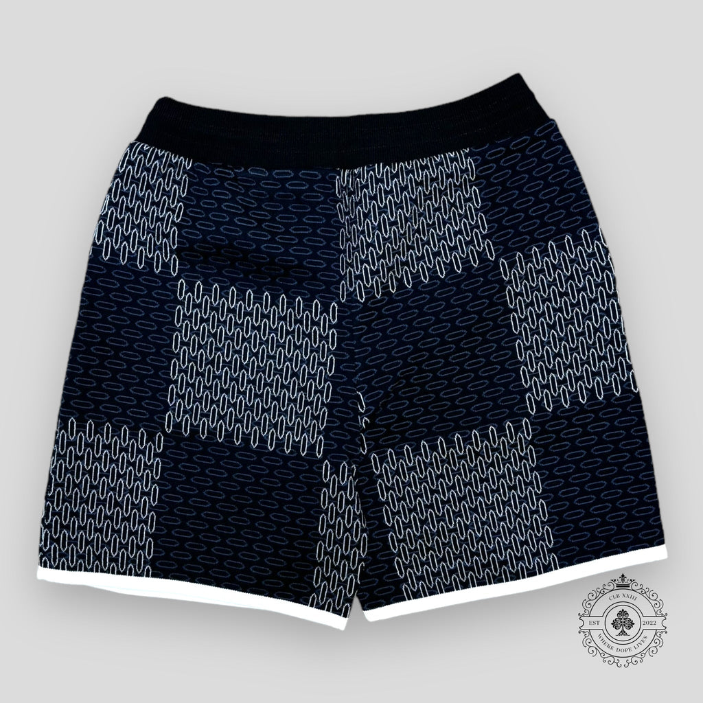 Louis Vuitton Tennis Damier Quilted Cotton Shorts in Navy Blue