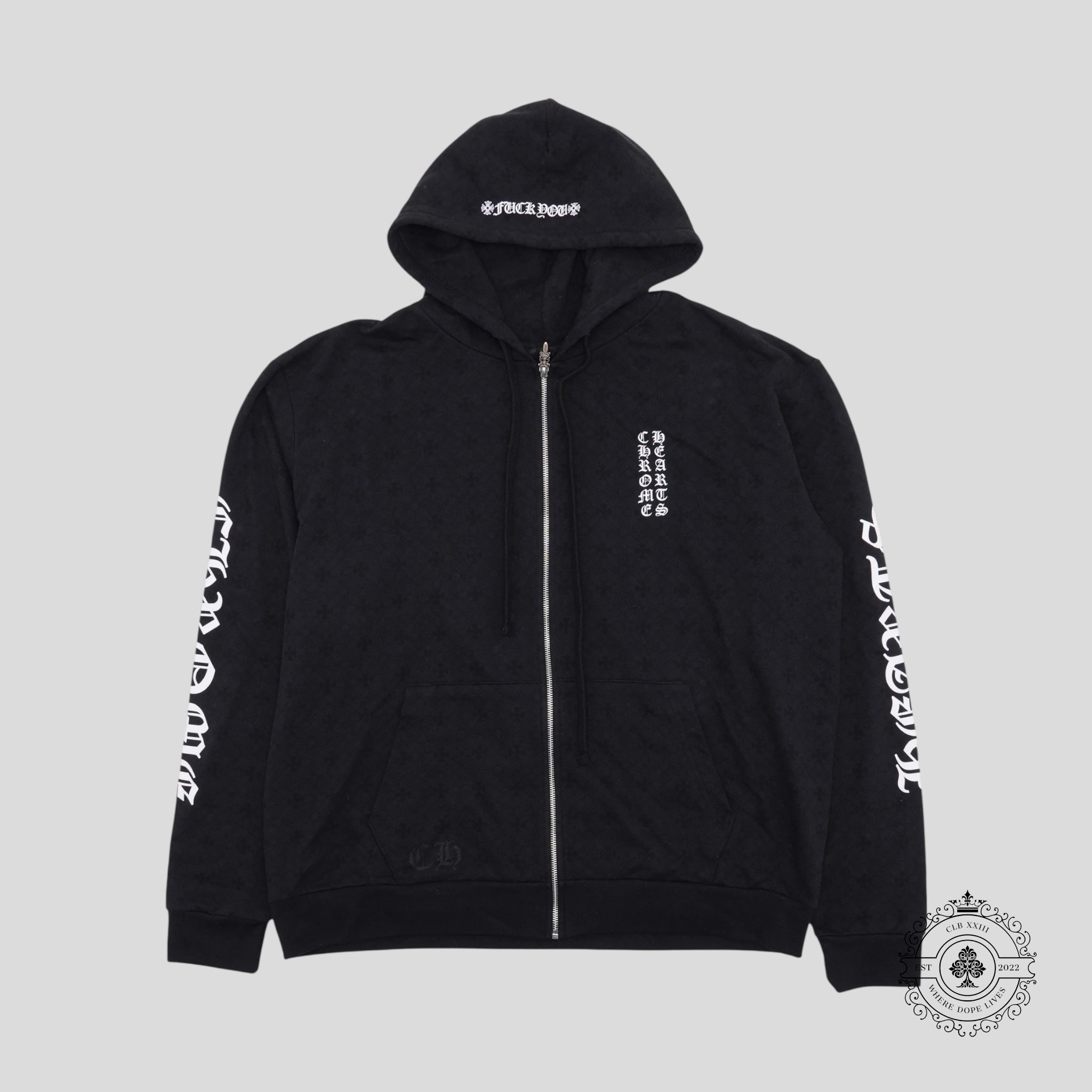 Chrome Hearts Plus Monogram Zip Up Hoodie