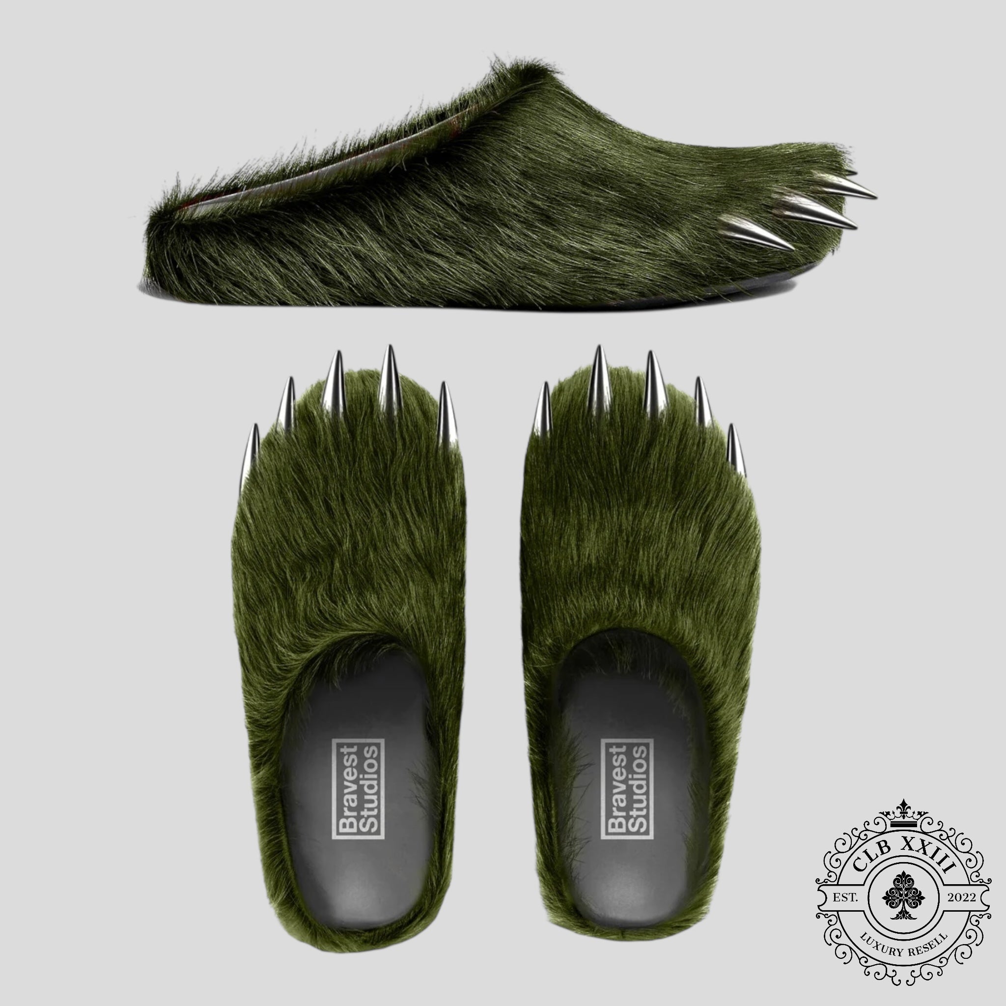 Bravest Studios Green Bear Claw Mules