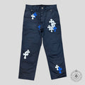 Chrome Hearts Cross Patch Carpenter Pants in Navy
