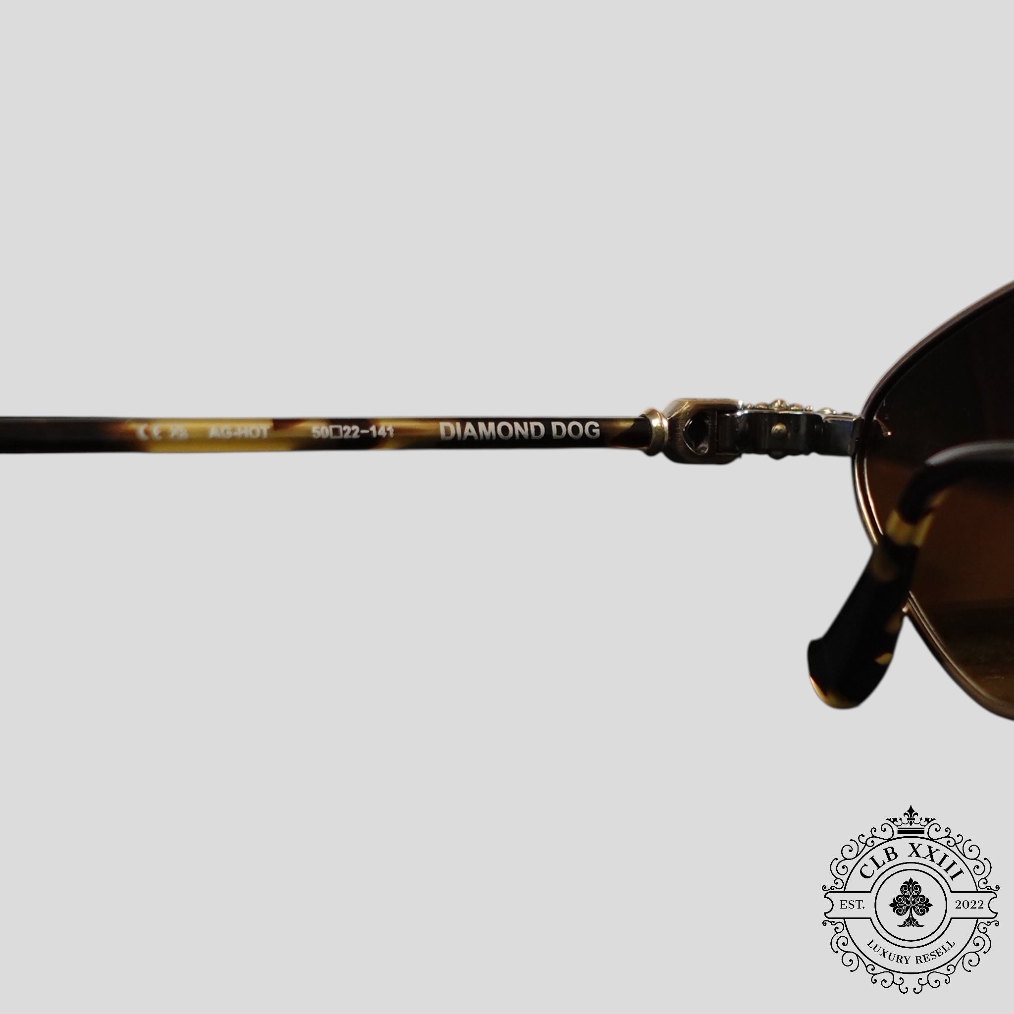 Chrome Hearts Diamond Dog Sunglasses in Tortoise