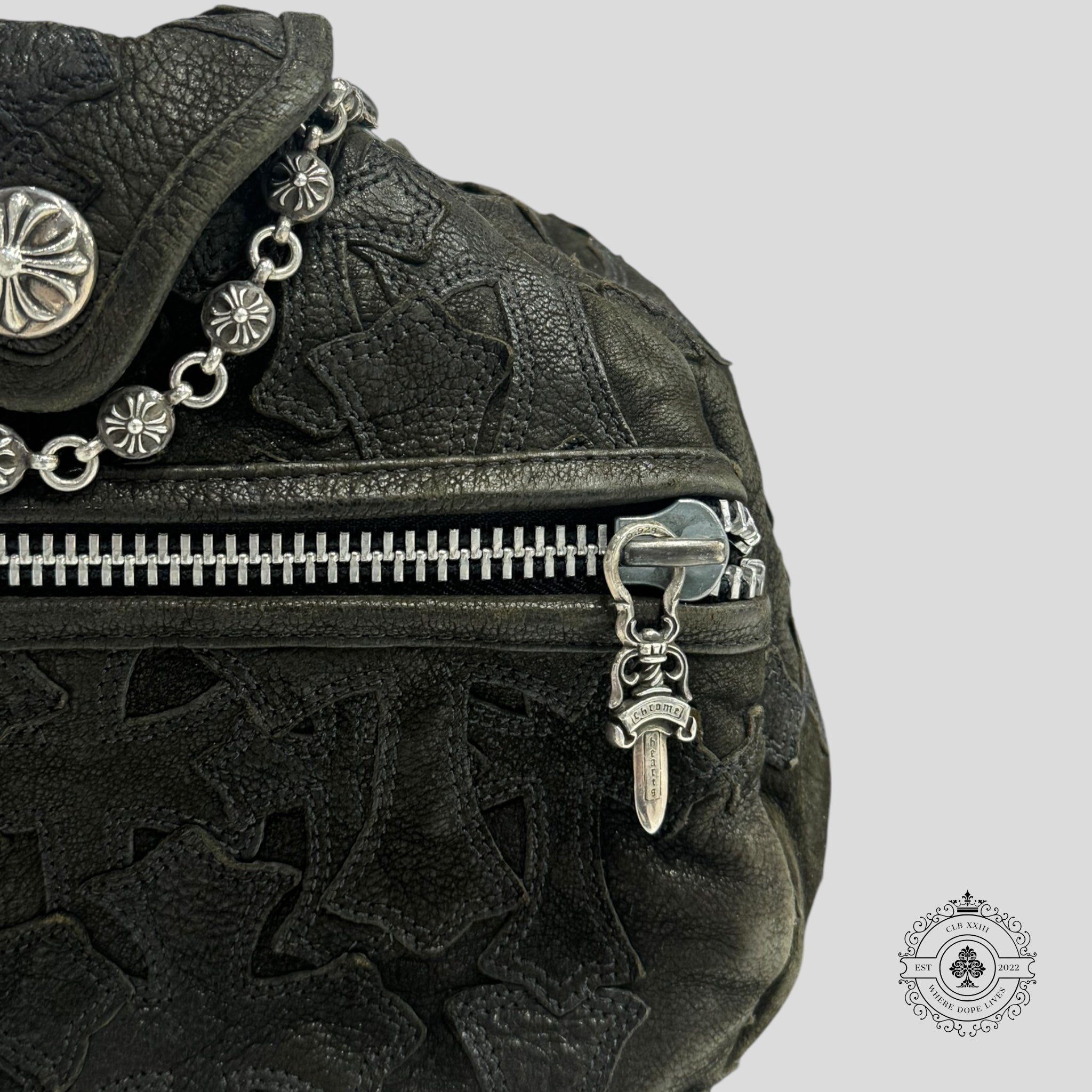 Chrome Hearts Leather Cross Patch Duffle Bag