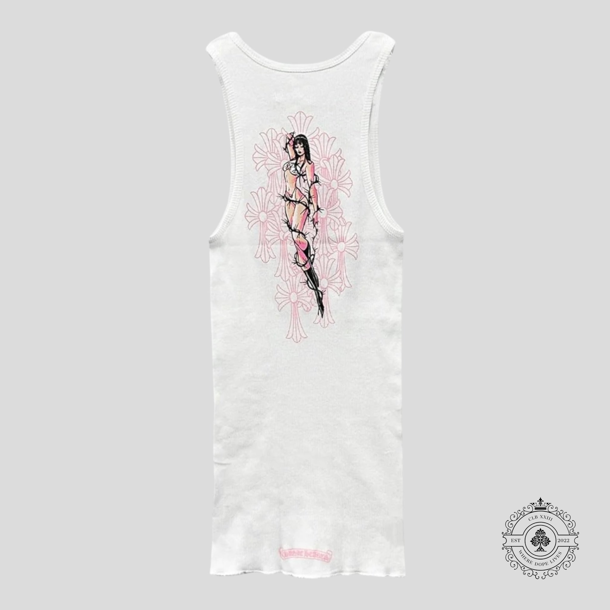 Chrome Hearts Deadly Doll Tank Top in White