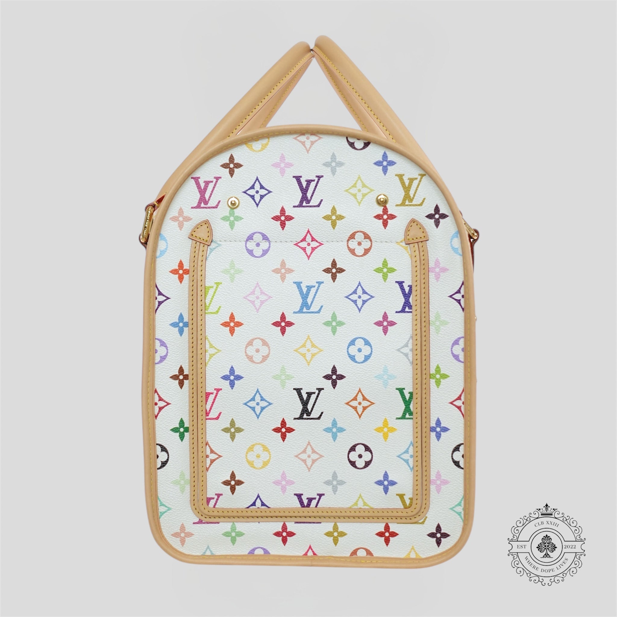 Louis Vuitton x Takashi Murakami Dog Bag in White