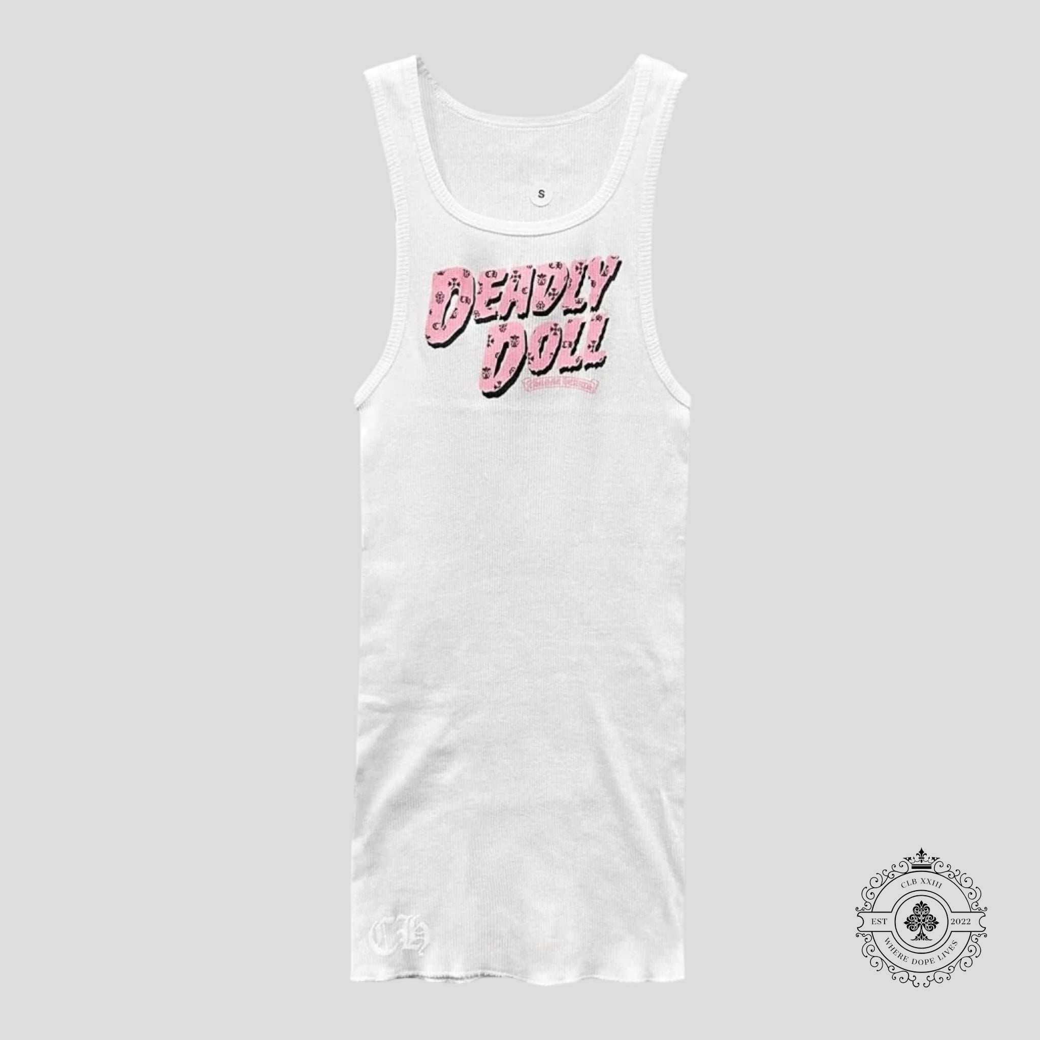 Chrome Hearts Deadly Doll Tank Top in White