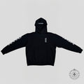 Chrome Hearts Vertical Fu Logo Hoodie in Black/White