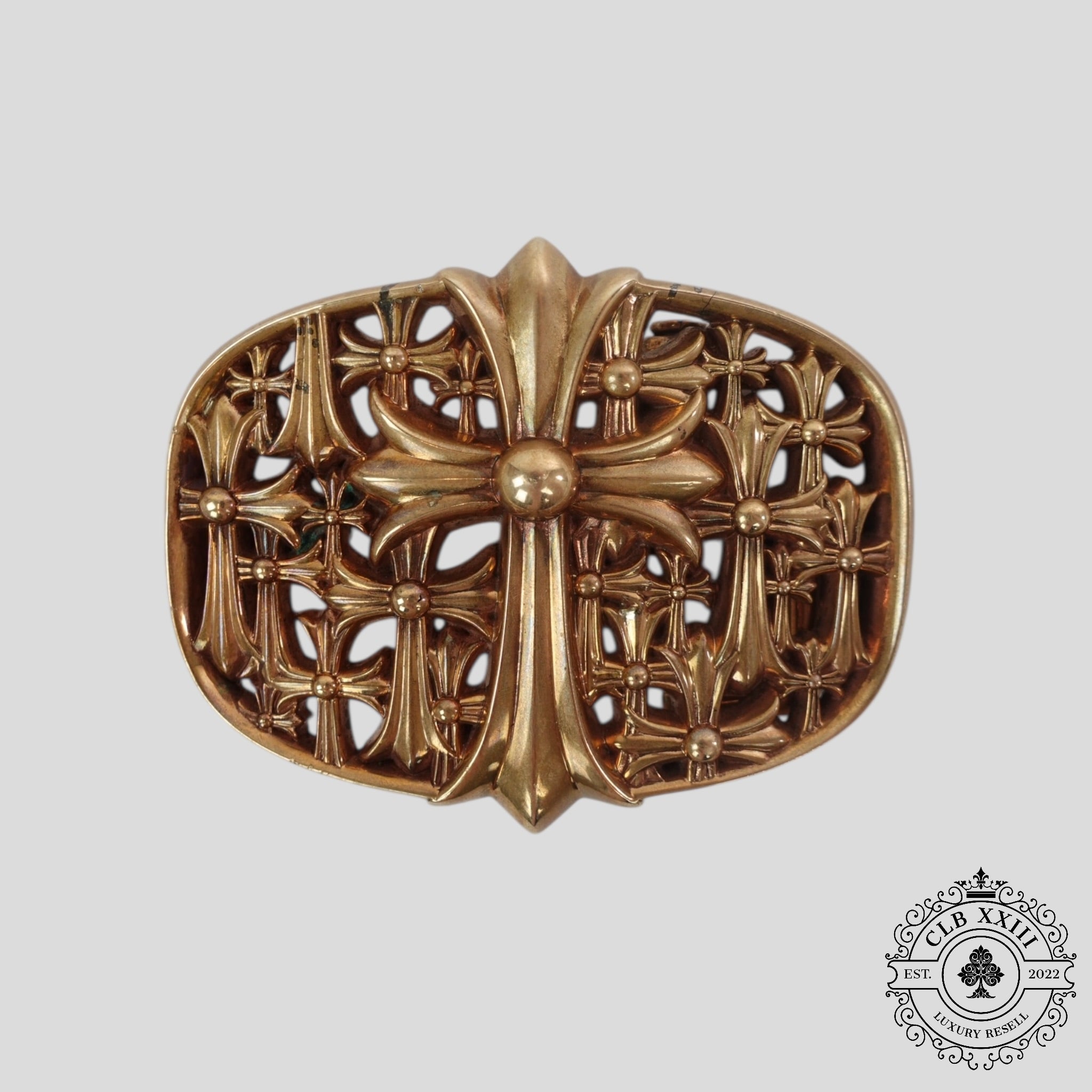 Chrome Hearts Cemetery Cross Buckle in Bronze