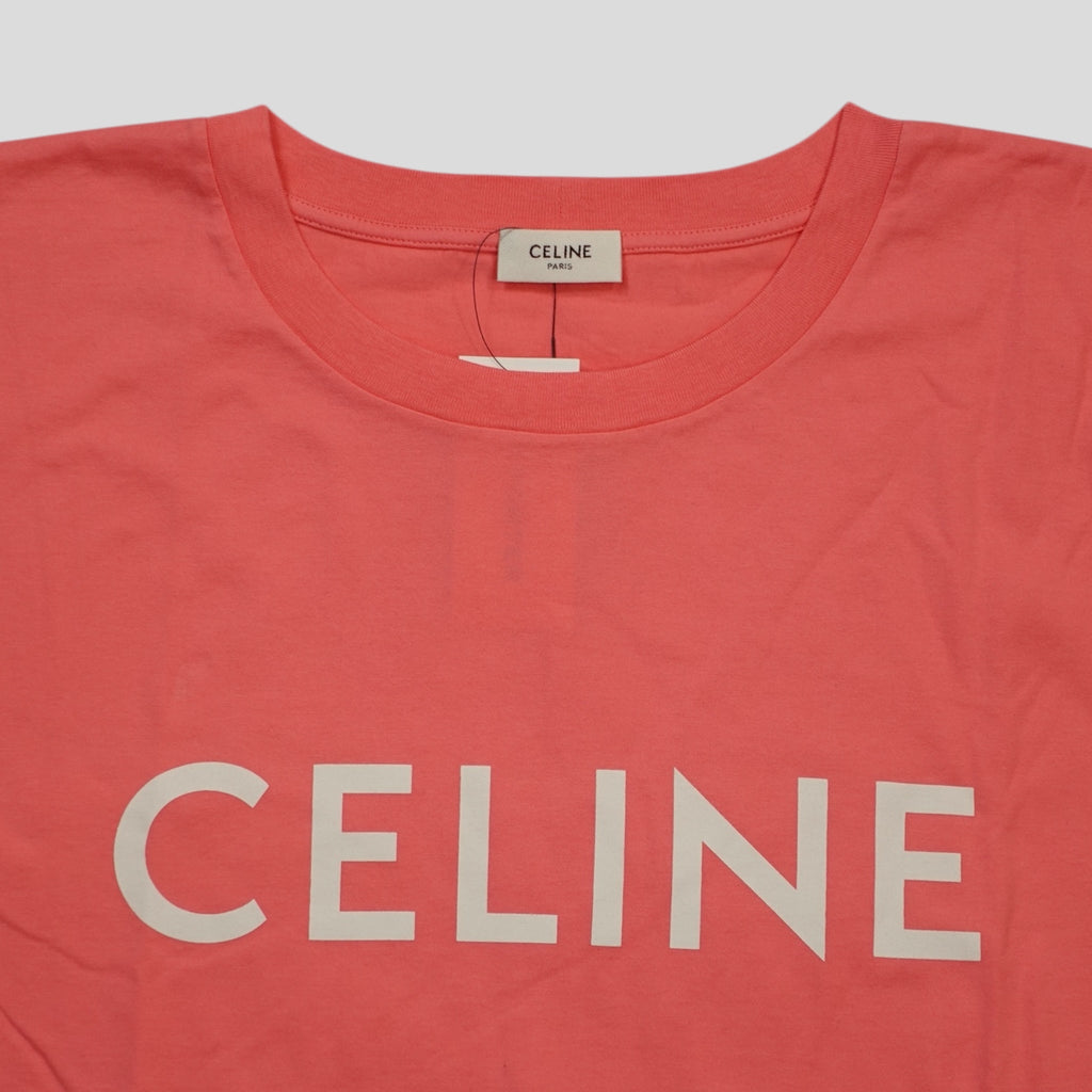 Celine Homme Logo Tee in Pink