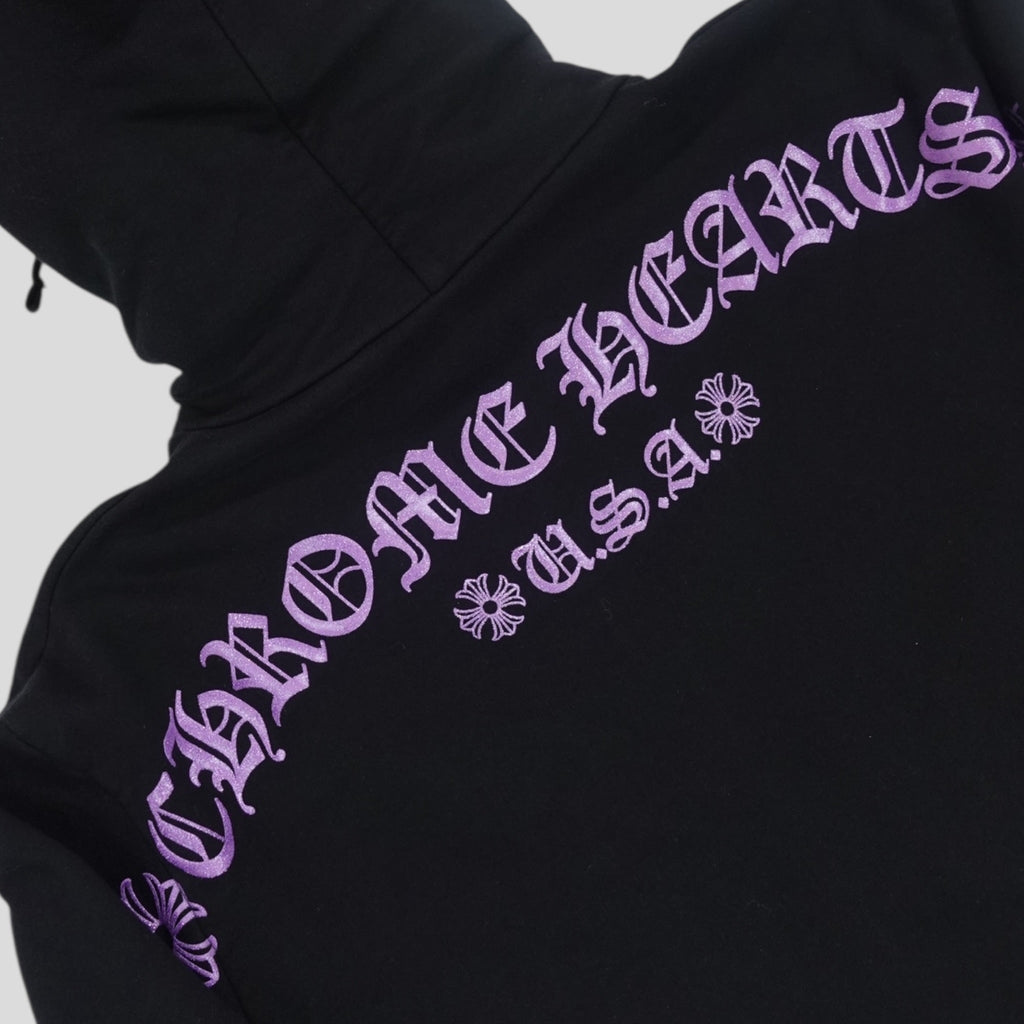Chrome Hearts F&f Hoodie in Black / Purple