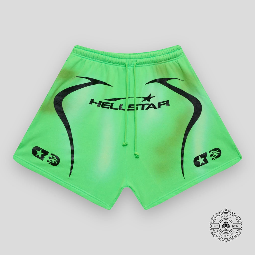 Hellstar Warm Up Shorts Neon Green