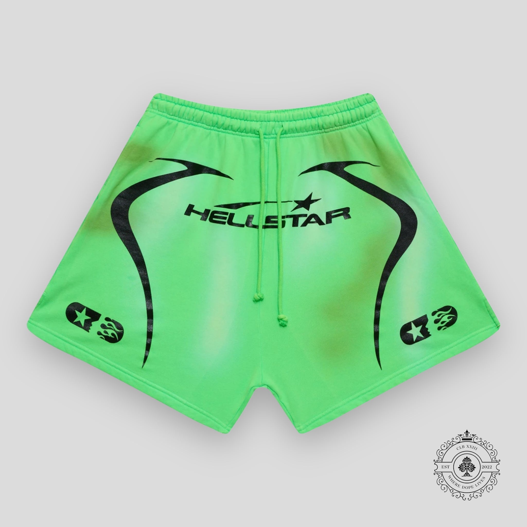 Hellstar Warm Up Shorts Neon Green