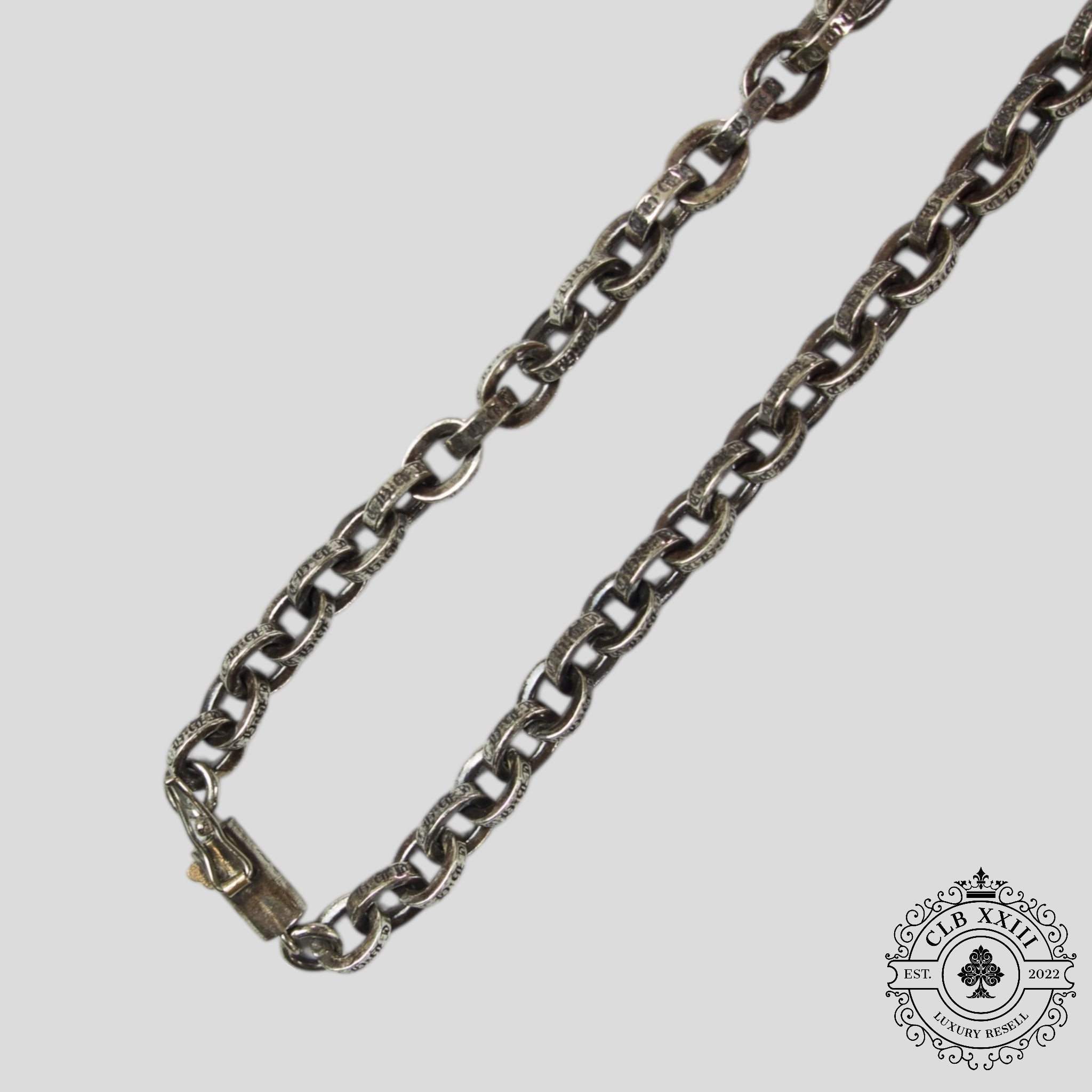 Chrome Hearts Paper Chain Necklace 20 in Silver