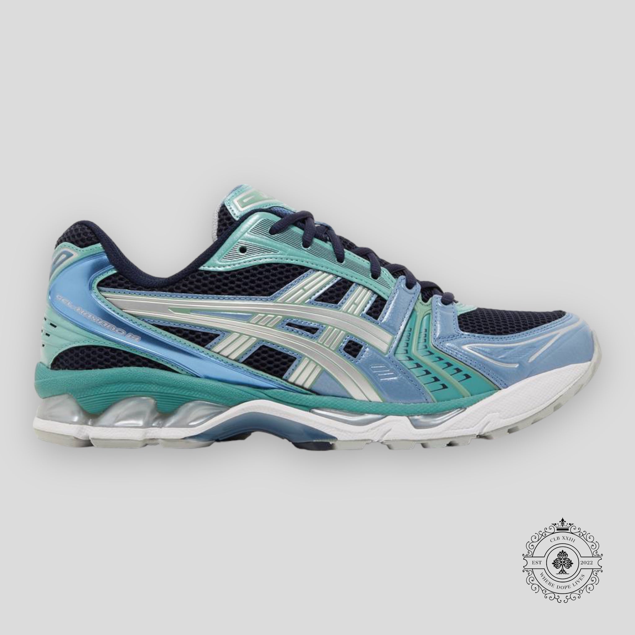 Asics Gel-Kayano 14 Midnight Blue Pure Silver Aqua