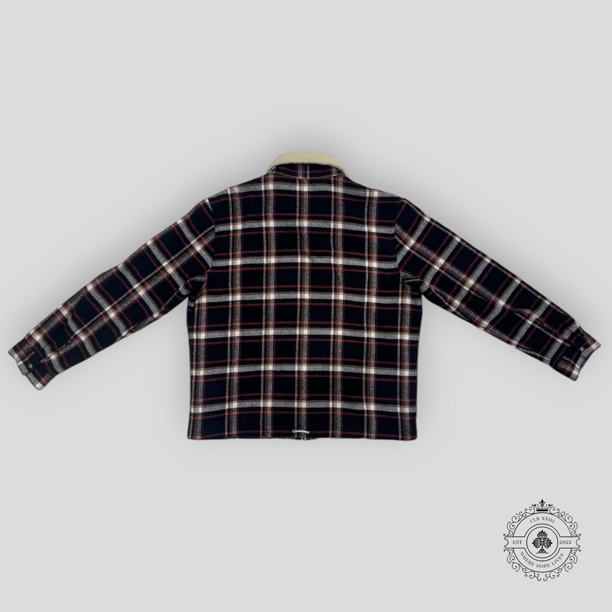 Chrome Hearts Shearling Collar Zip-Up Jacket