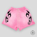 Hellstar Flame Shorts in Pink