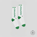 Chrome Hearts CH Logo Socks in White/Green