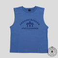 Chrome Hearts Women's Triple Cross Flocked Sleeveless Shirt in Blue