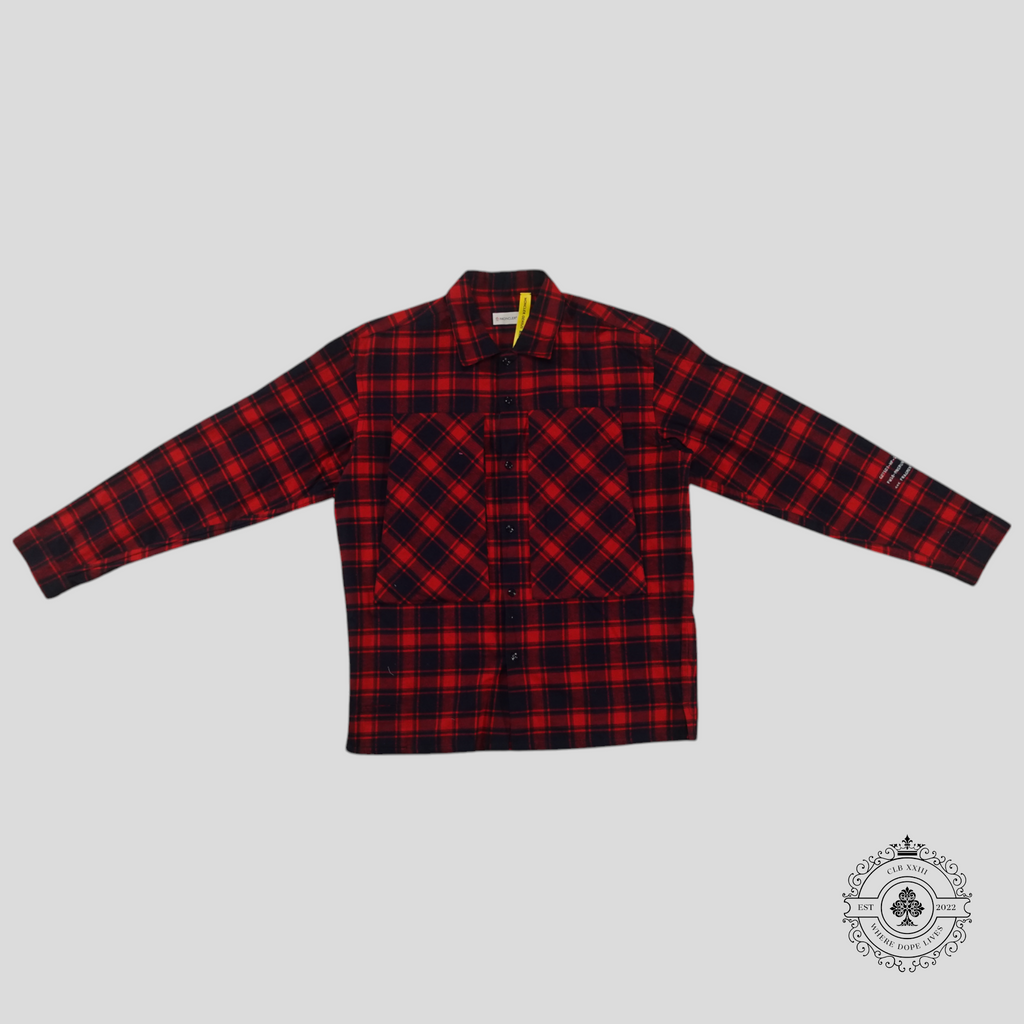 Moncler Genius x Fragment Flannel Overshirt in Red