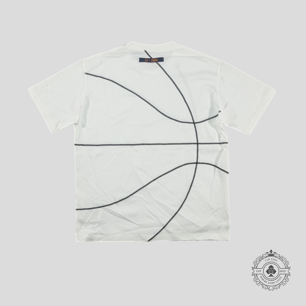 Louis Vuitton x NBA Embroidered Ball T-Shirt in White