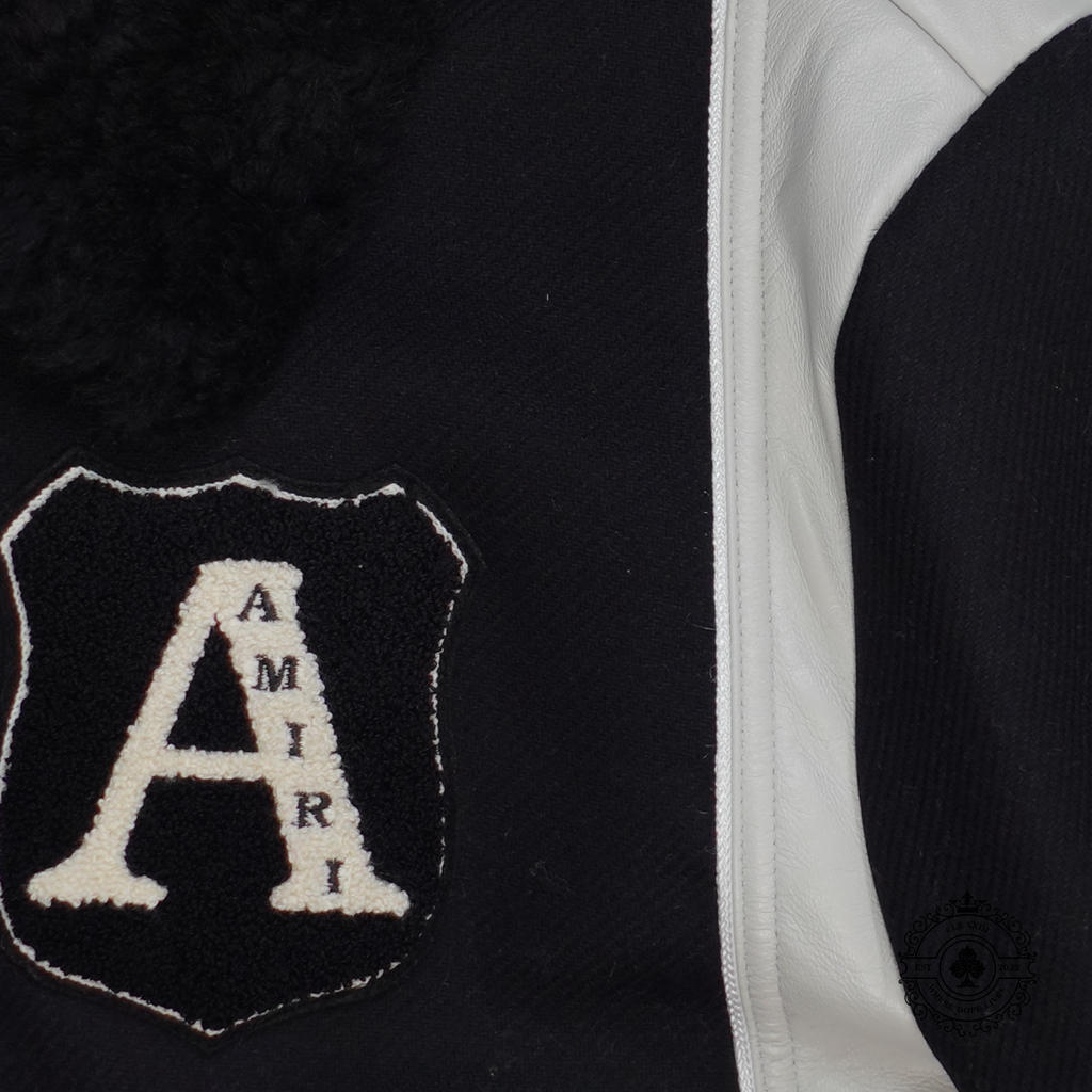 Amiri Always on Point Varsity Jacket in Black
