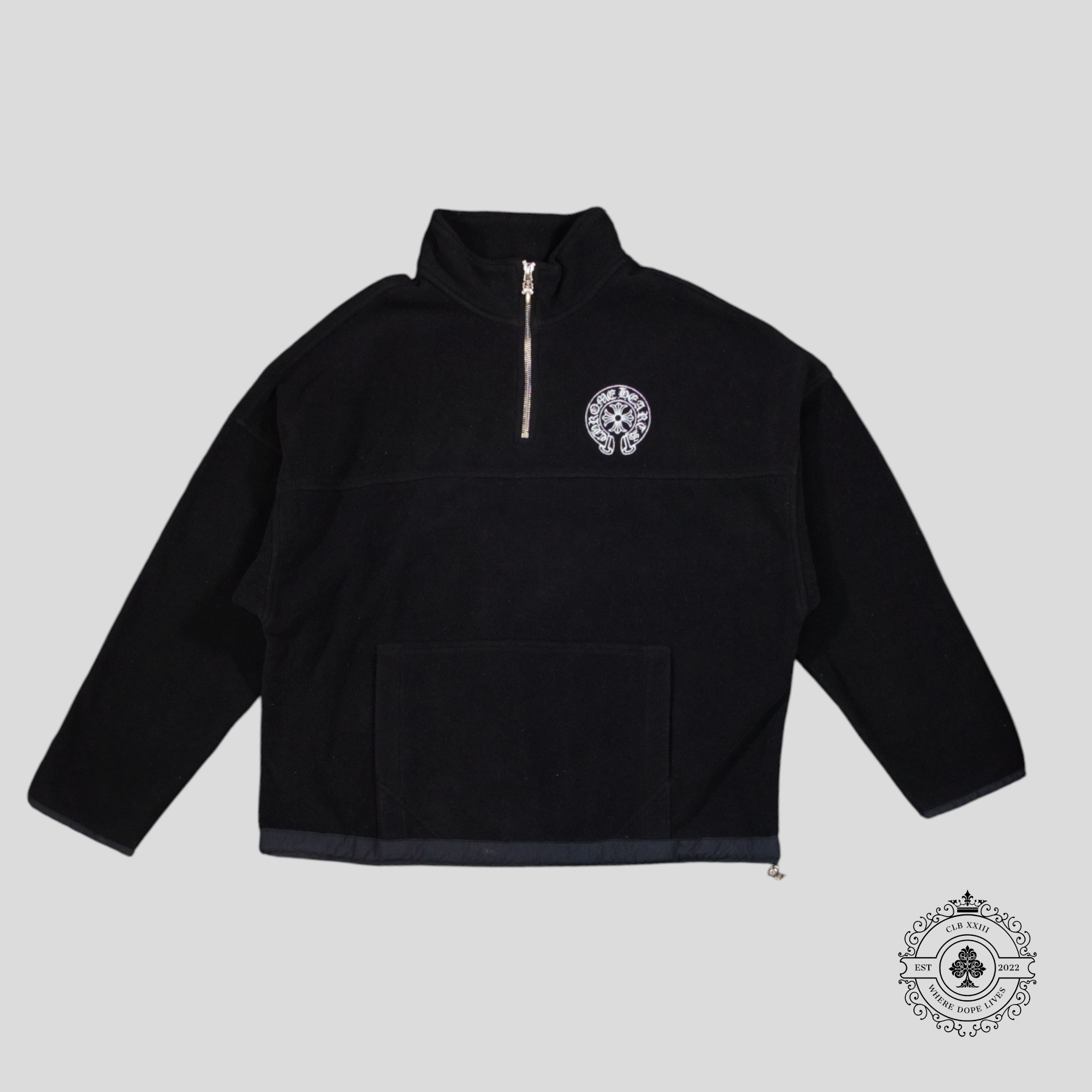 Chrome Hearts Fleece Quarter Zip in Black