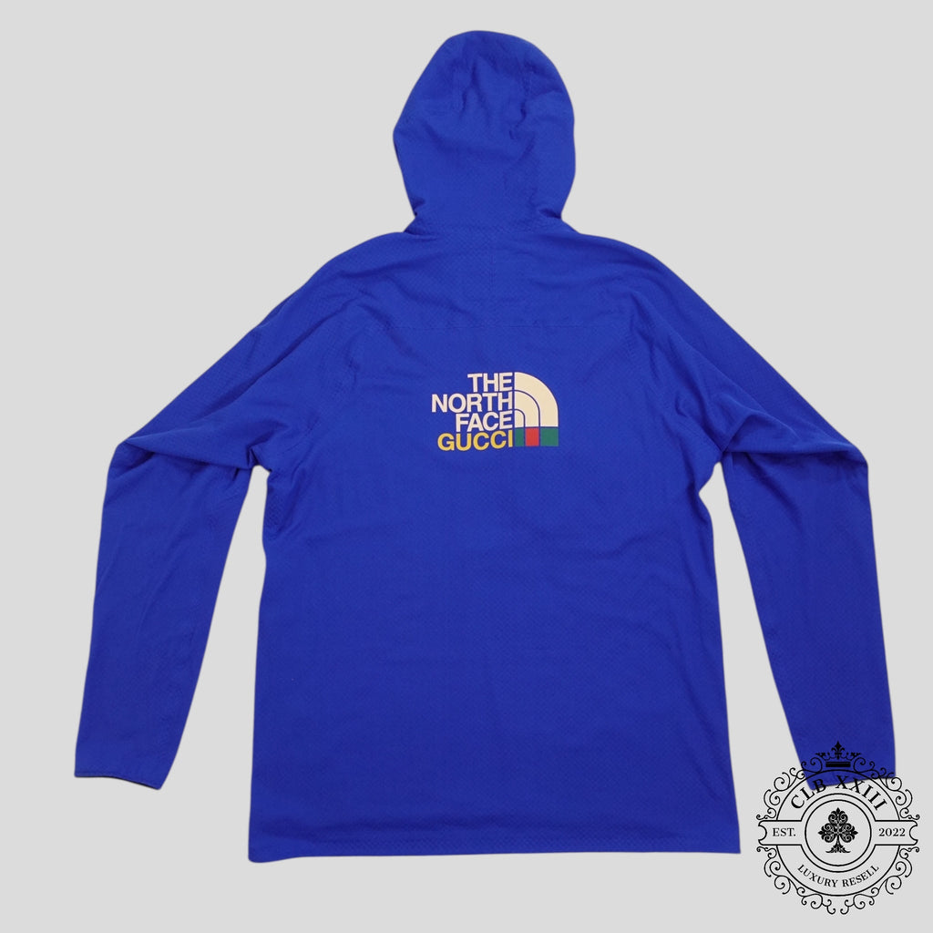 Gucci x the North Face Half Zip Pullover Hoodie in Blue