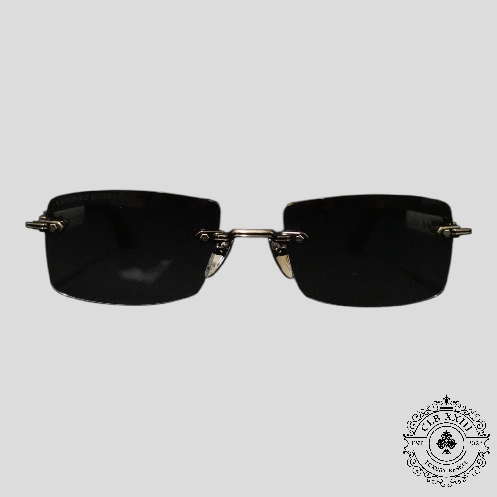 Chrome Hearts Deep II Sunglasses in White/Silver