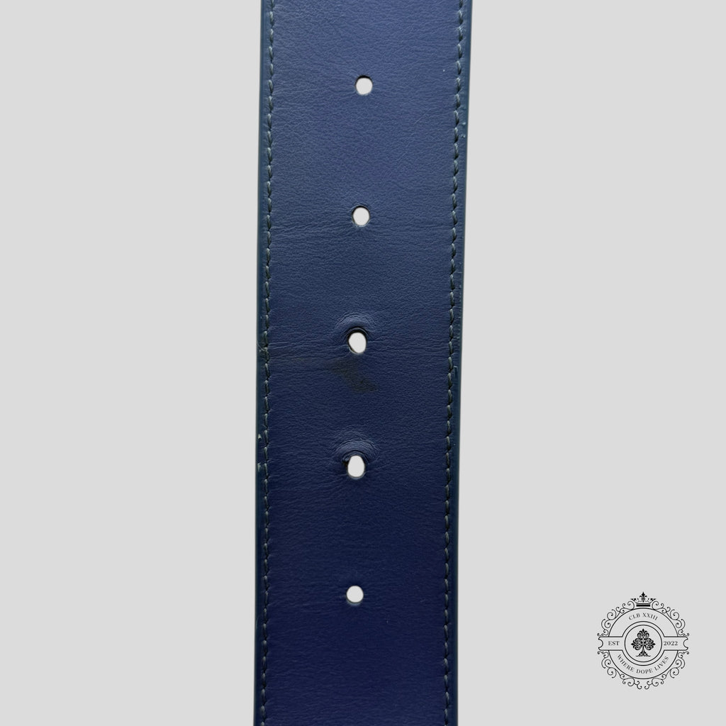 Louis Vuitton LV Initials Reversible Belt in Navy Blue